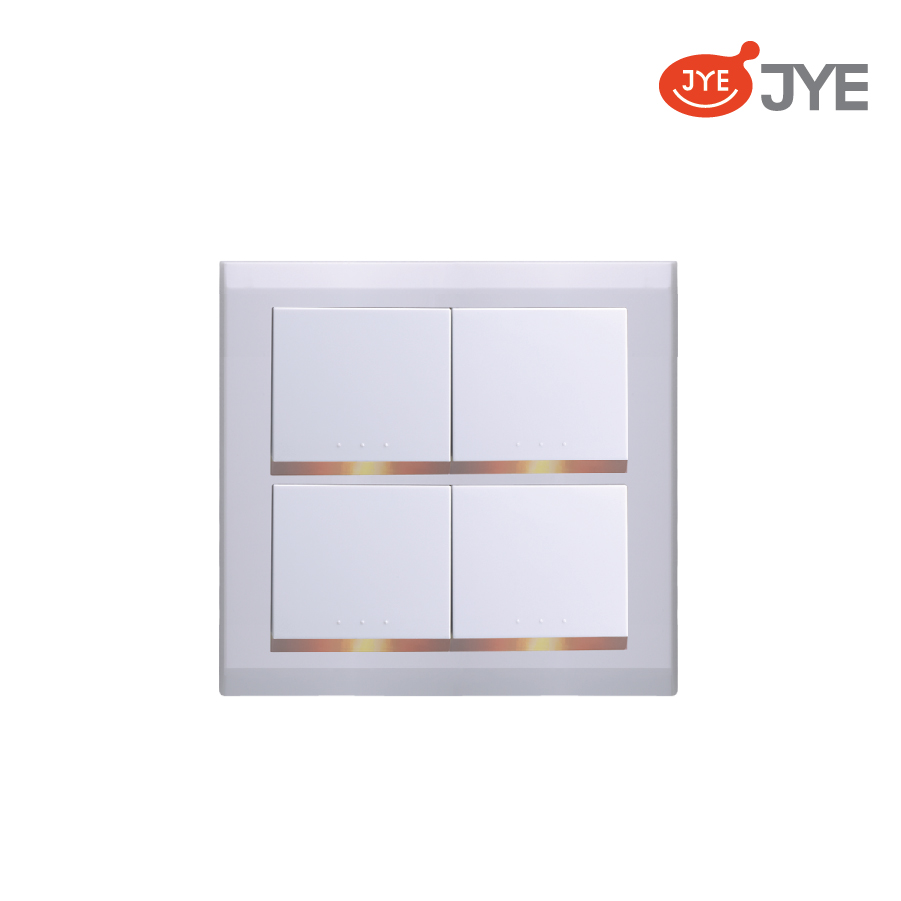 Công tắc 4 phím JY-N54522-LI Trắng White